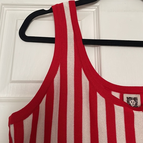 Anne Klein Red & White Knit Tank - Picture 3 of 3